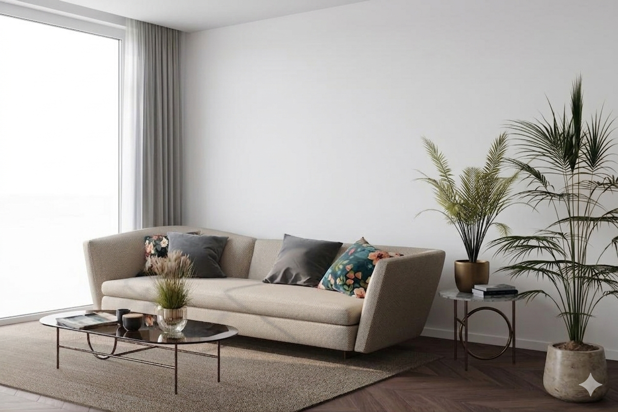 White wall before Strama slat installation